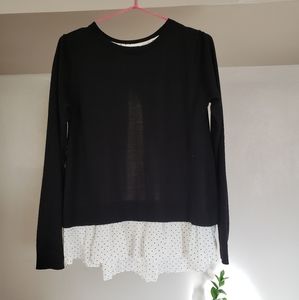 Club monaco black and white long sleeves sweater